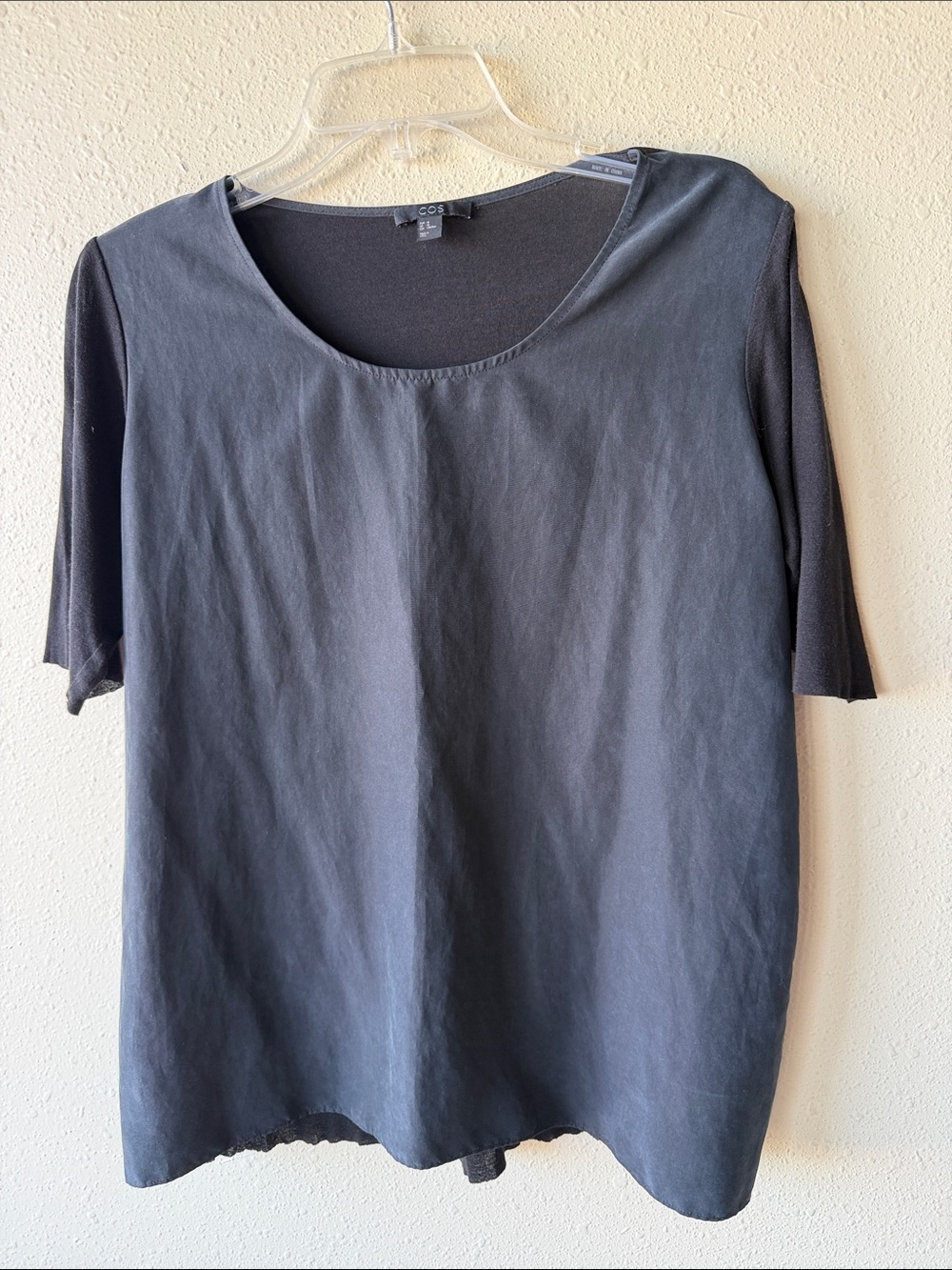 COS Black Scoop Neck Short Sleeve Tee